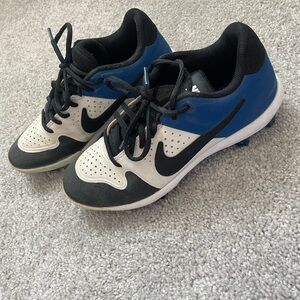 Nike Black and Blue Hurricane Cleats